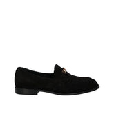 Giuseppe Zanotti Black Calfskin Slip-On Loafers - EU40/US7