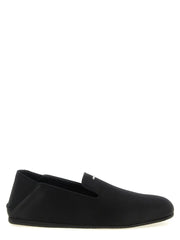 Giuseppe Zanotti Black Viscose Slip-On Loafers
