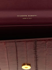 Giuseppe Zanotti Bordeaux Leather Clutch Bag