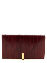 Giuseppe Zanotti Bordeaux Leather Clutch Bag