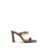 Giuseppe Zanotti Brown Calf Leather Bos Taurus Sandals - EU38/US8