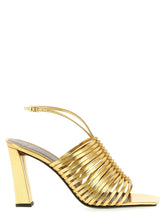 Sandales à talons stilettos en veau doré Giuseppe Zanotti
