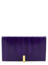Giuseppe Zanotti Purple Leather Clutch Bag