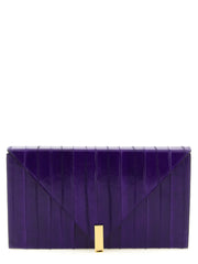 Giuseppe Zanotti Purple Leather Clutch Bag