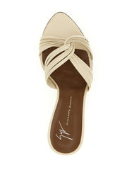 Giuseppe Zanotti White Calfskin Stiletto Heel Sandals