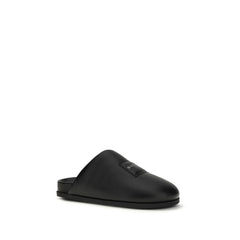 Givenchy Black Calf Leather Bos Taurus Mules