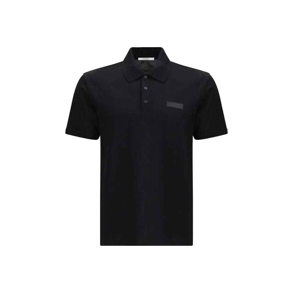 Givenchy Black Cotton Polo Shirt
