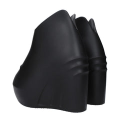 Givenchy Black Cotton Wedges Sandals