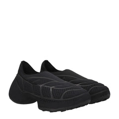 Givenchy Black Fabric Slip-On Loafers - Flats