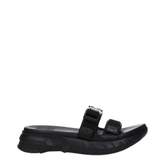 Givenchy Black Fabric Slippers Sandals - EU40/US7 - Sandals