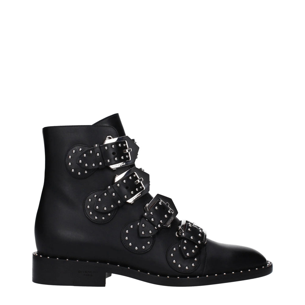 Givenchy Black Leather Ankle Boots - EU35/US5