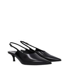 Givenchy Black Leather Mid Heel Pumps - EU36/US6