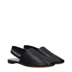 Givenchy Black Leather Mules - EU35/US5 - Flats