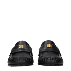 Givenchy Black Leather Slip-On Loafers