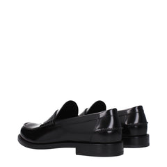 Givenchy Black Leather Slip-On Loafers - EU40/US7