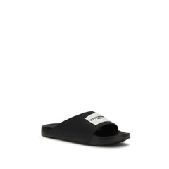 Givenchy Fekete Gumi Papucs - Szandálok