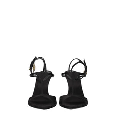 Givenchy Black Satin Stiletto Heels Sandals - EU41/US11