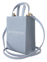 Givenchy Blue Coated Canvas Vertical Cloud Mini Shoulder Bag - Shoulder Bags