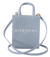 Givenchy Blue Coated Canvas Vertical Cloud Mini Shoulder Bag - Shoulder Bags