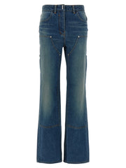 Givenchy Blue Cotton Flared Jeans