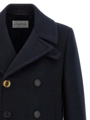 Givenchy Blue Wool Coat - IT52 | XL