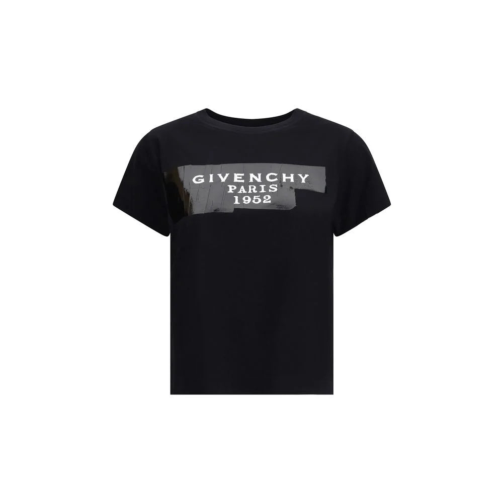 Givenchy Cotton T-shirt with print black givenchy tape - T-Shirts