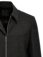 Givenchy Gray Virgin Wool Jacket - 48 | M