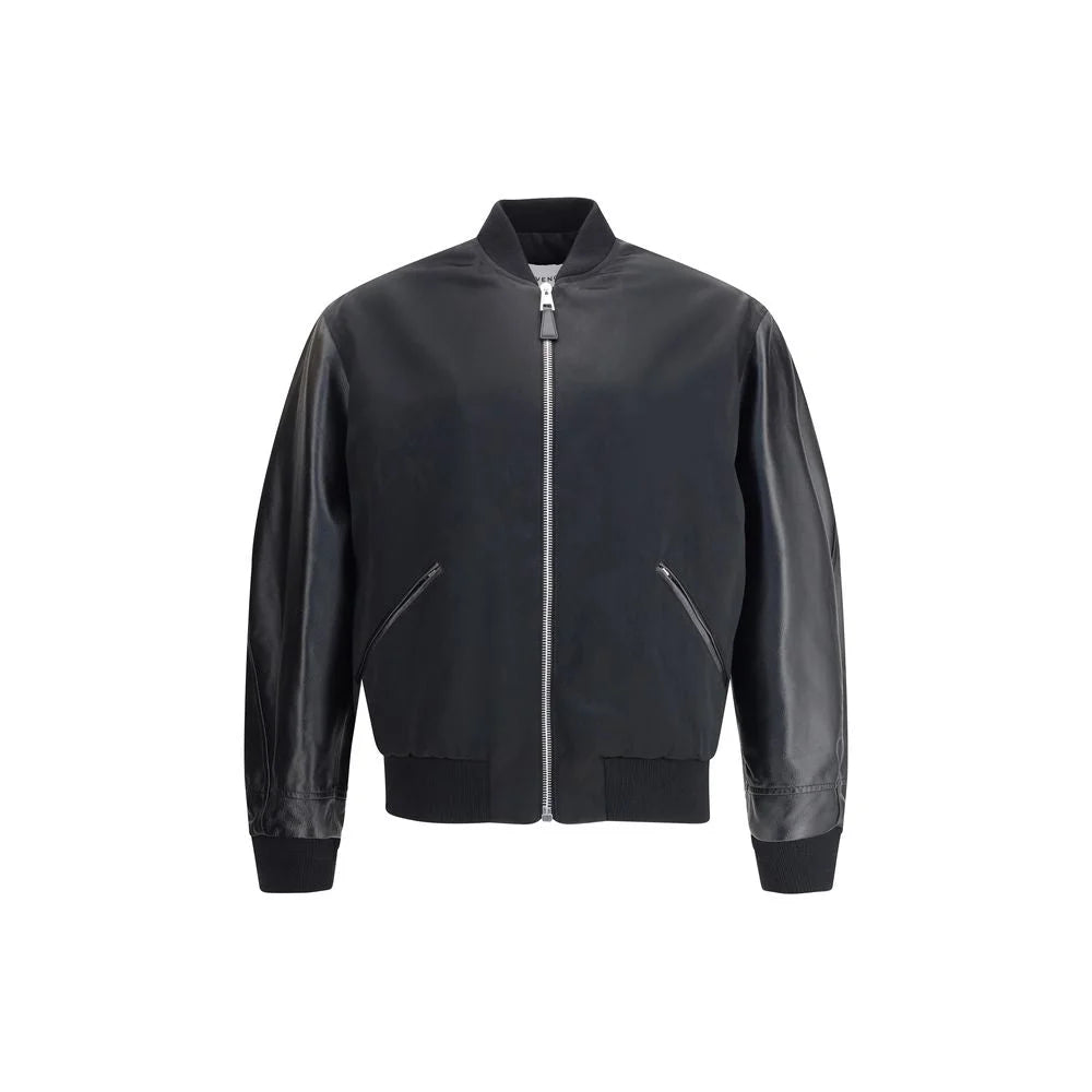 Givenchy Leather and satin bomber Jacket - IT50 | L