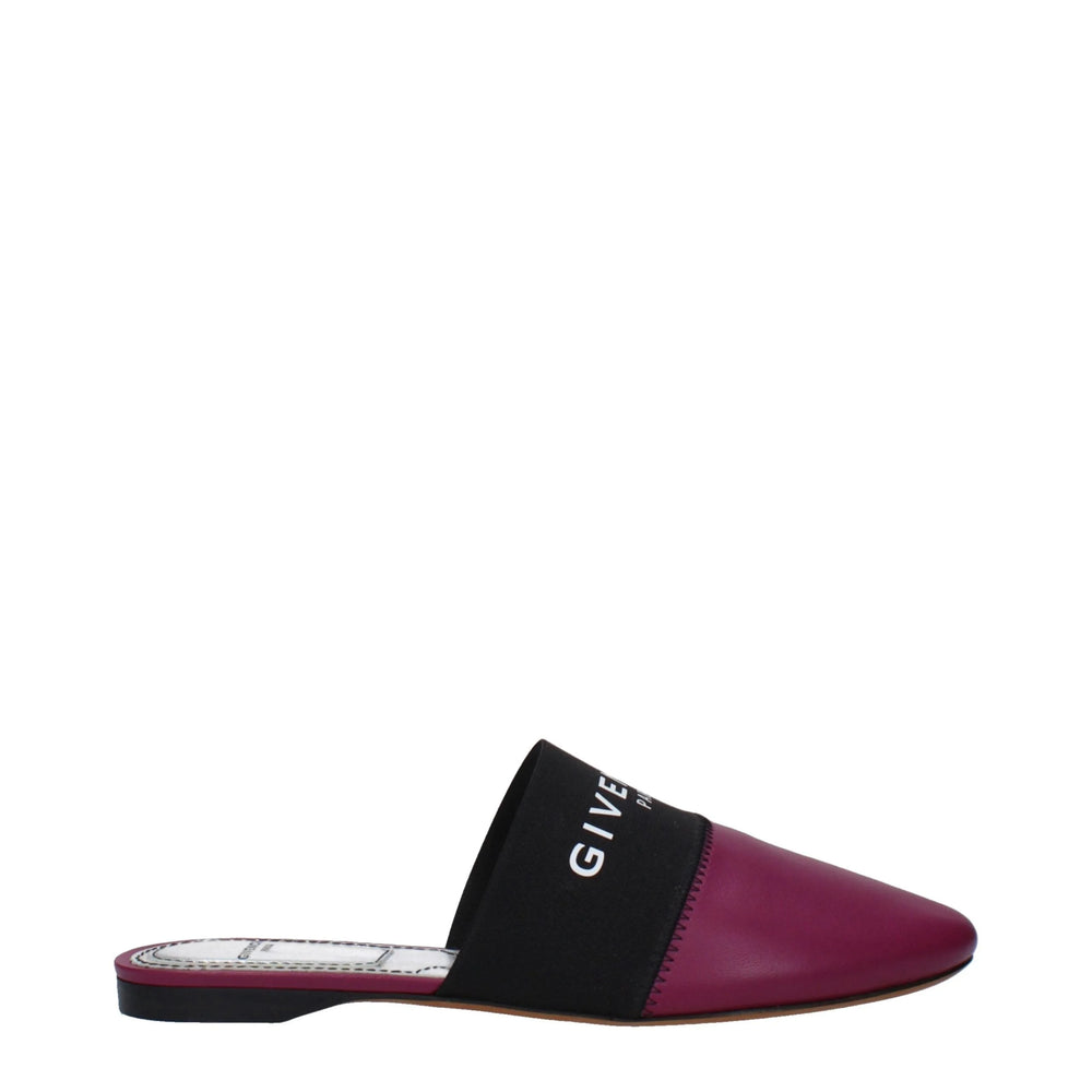 Givenchy Purple Leather Slippers Sandals - EU35/US5 - Sandals