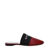 Givenchy Red Leather Slippers Sandals - EU35/US5