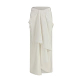 Givenchy White Wool Oves Aries Long Skirt - IT36 | XS
