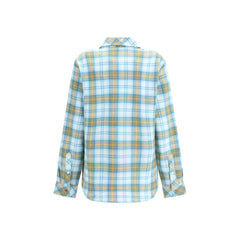 God’s True Cashmere Blue Cashmere Pattern Shirt