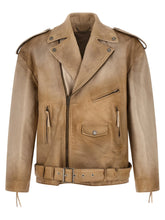 Golden Goose Beige Buffalo Leather Leather Jacket