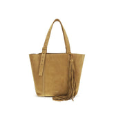 Sac bandoulière en cuir de veau beige Bos Taurus Golden Goose
