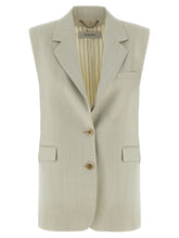 Golden Goose Beige Virgin Wool Sleeveless Jacket