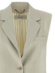 Golden Goose Beige Virgin Wool Sleeveless Jacket