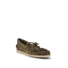 Golden Goose Bicolor Calf Leather Bos Taurus Slip-On Loafers - EU41/US11