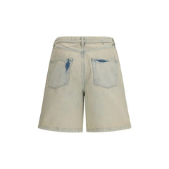 Golden Goose Blue Cotton Bermuda Shorts