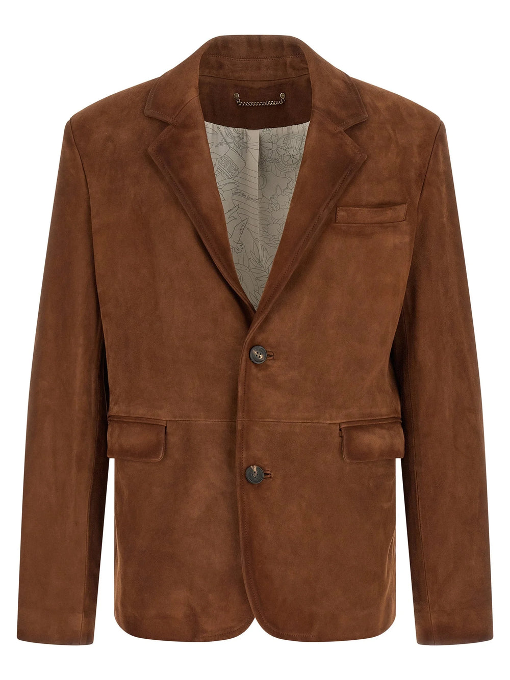 Golden Goose Brown Lamb Leather Leather Jacket