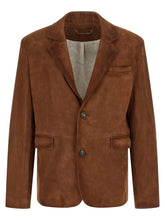 Golden Goose Brown Lamb Leather Leather Jacket