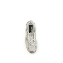 Golden Goose Gold Calf Leather Bos Taurus Low Top Sneakers