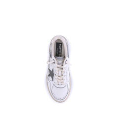 Golden Goose Gray Calf Leather Bos Taurus Chunky Sneakers