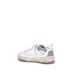 Golden Goose Gray Calf Leather Bos Taurus Chunky Sneakers
