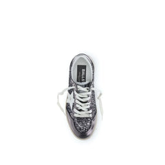 Golden Goose Gray Calf Leather Bos Taurus Low Top Sneakers