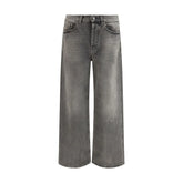 Golden Goose Gray Cotton Relaxed Fit Jeans