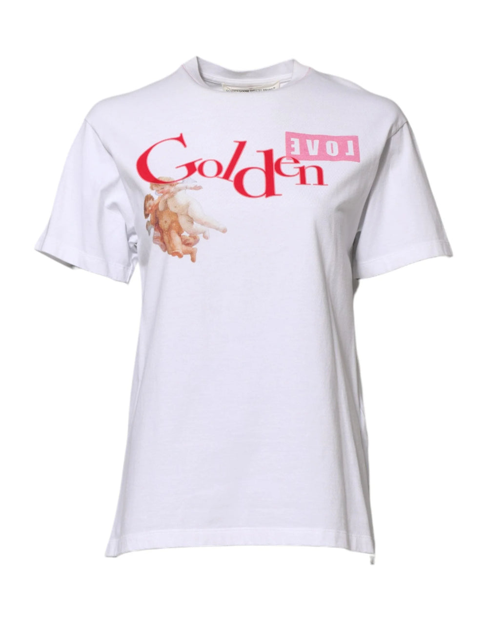 Golden Goose White Printed Round Neck T-shirt - IT38 | XS - T-Shirts
