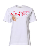 Golden Goose White Printed Round Neck T-shirt - IT38 | XS - T-Shirts