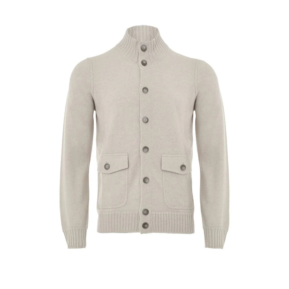 Gran Sasso Beige Cashmere Cardigan - IT50 | L - Cardigans