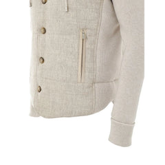 Gran Sasso Beige Wool Shell Jacket - IT50 | L - Sport Jackets
