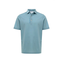 Gran Sasso Blue Cotton Polo Shirt - IT50 | L - Polos